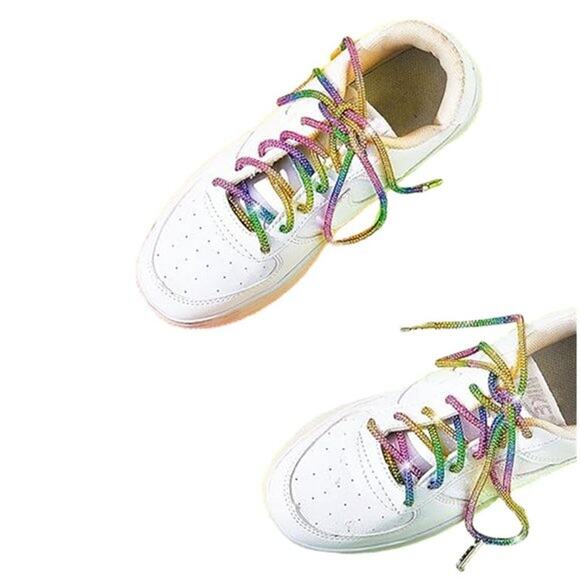 Rainbow crystal shoelaces - holy bling, Batman! - Picture 2 of 6